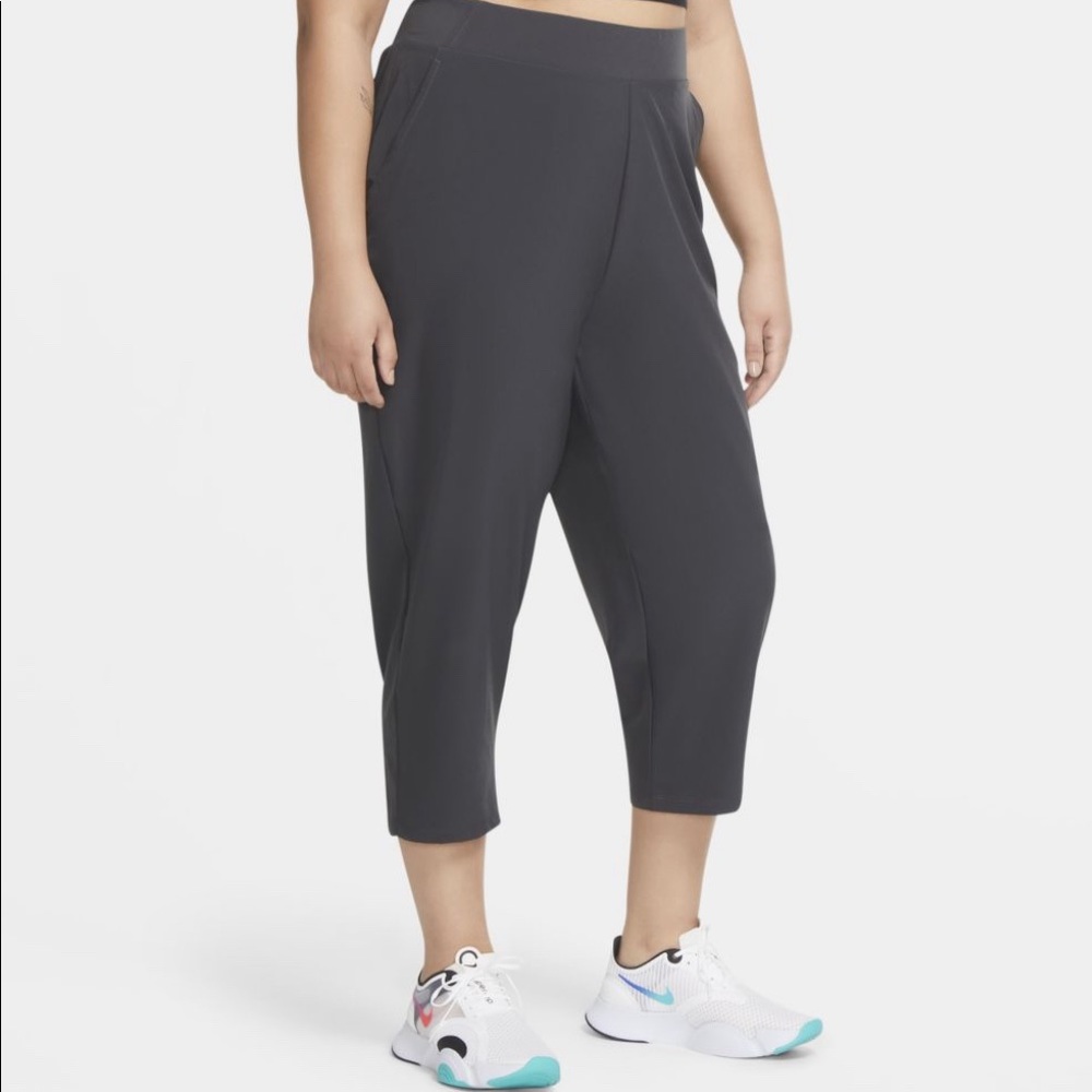NWT NIKE Bliss Luxe Training Pants In Dark Smoke Grey Sz 2X